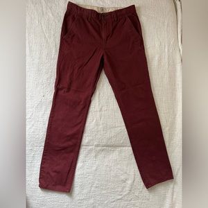 Timberland, cotton maroon pants, 30X31